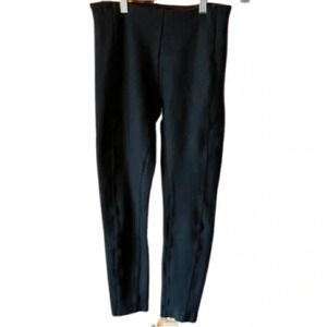 Lysse Black Shimmer Crepe Ponte Seam Pants Size Small